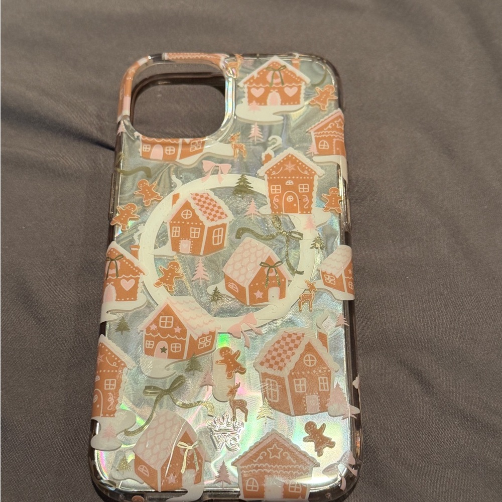 Velvet Caviar Gingerbread House Phone Case - Brown and White